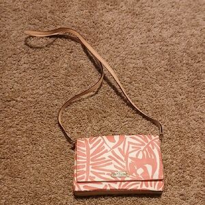 Kate Spade Pink Palm Patterned Crossbody Bag